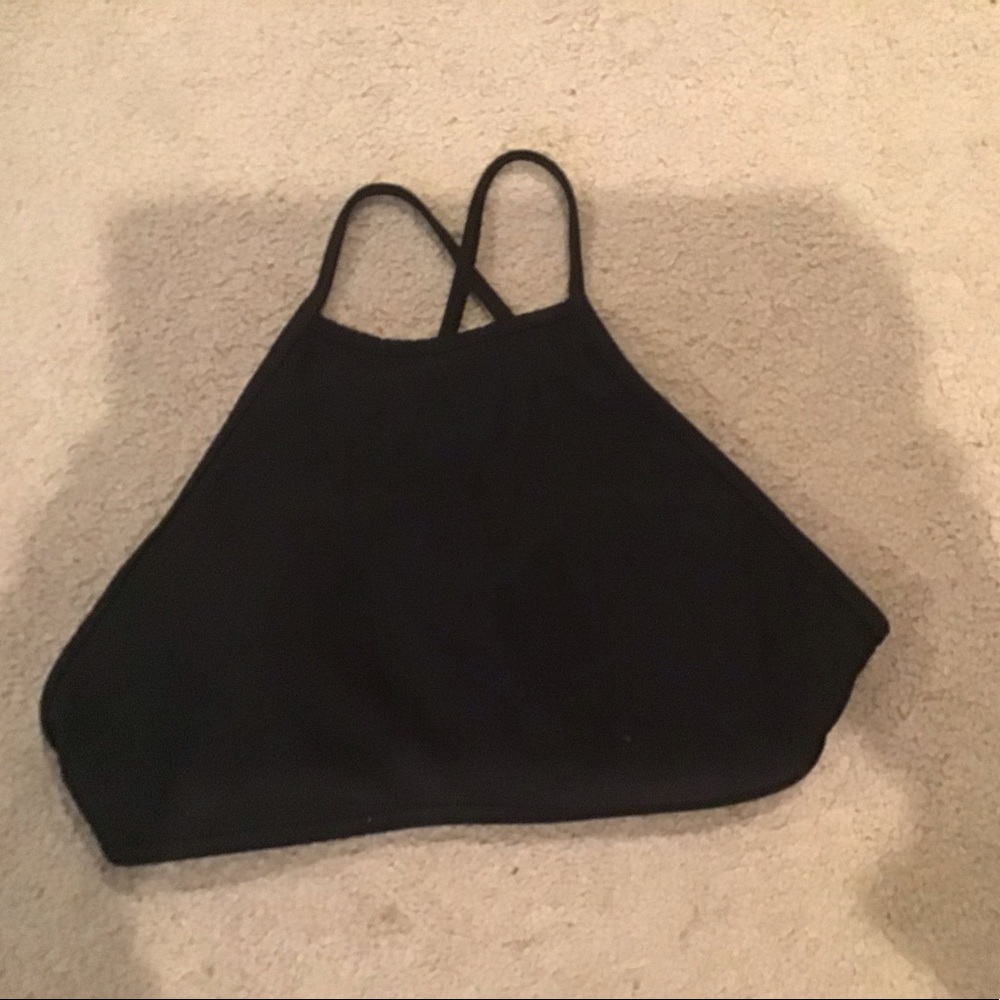 aerie black bikini top